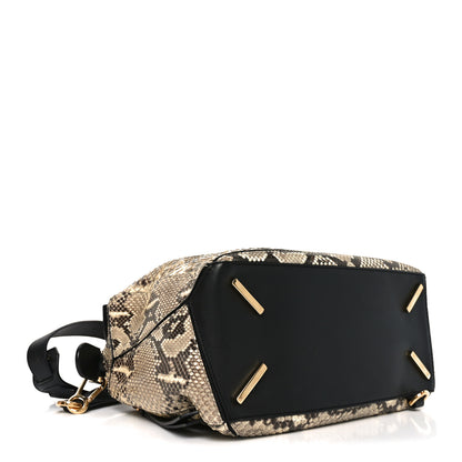Loewe Snakeskin Medium Puzzle Bag Black 4 of 9