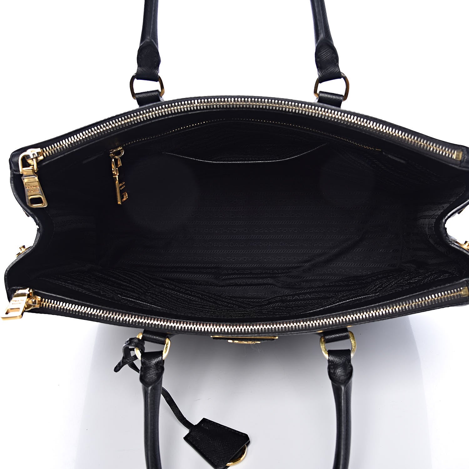 Prada Saffiano Large Galleria Double Zip Tote Black 5 of 10