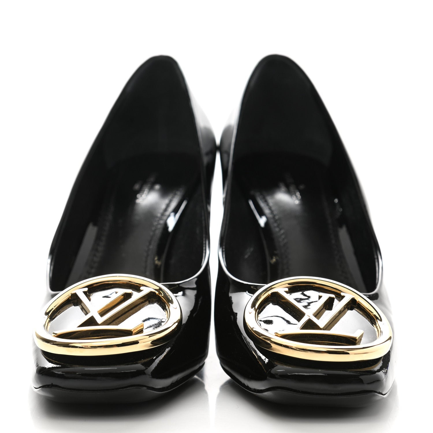 Louis Vuitton Patent Calfskin Madeleine Pumps 38.5 Black 2 of 8