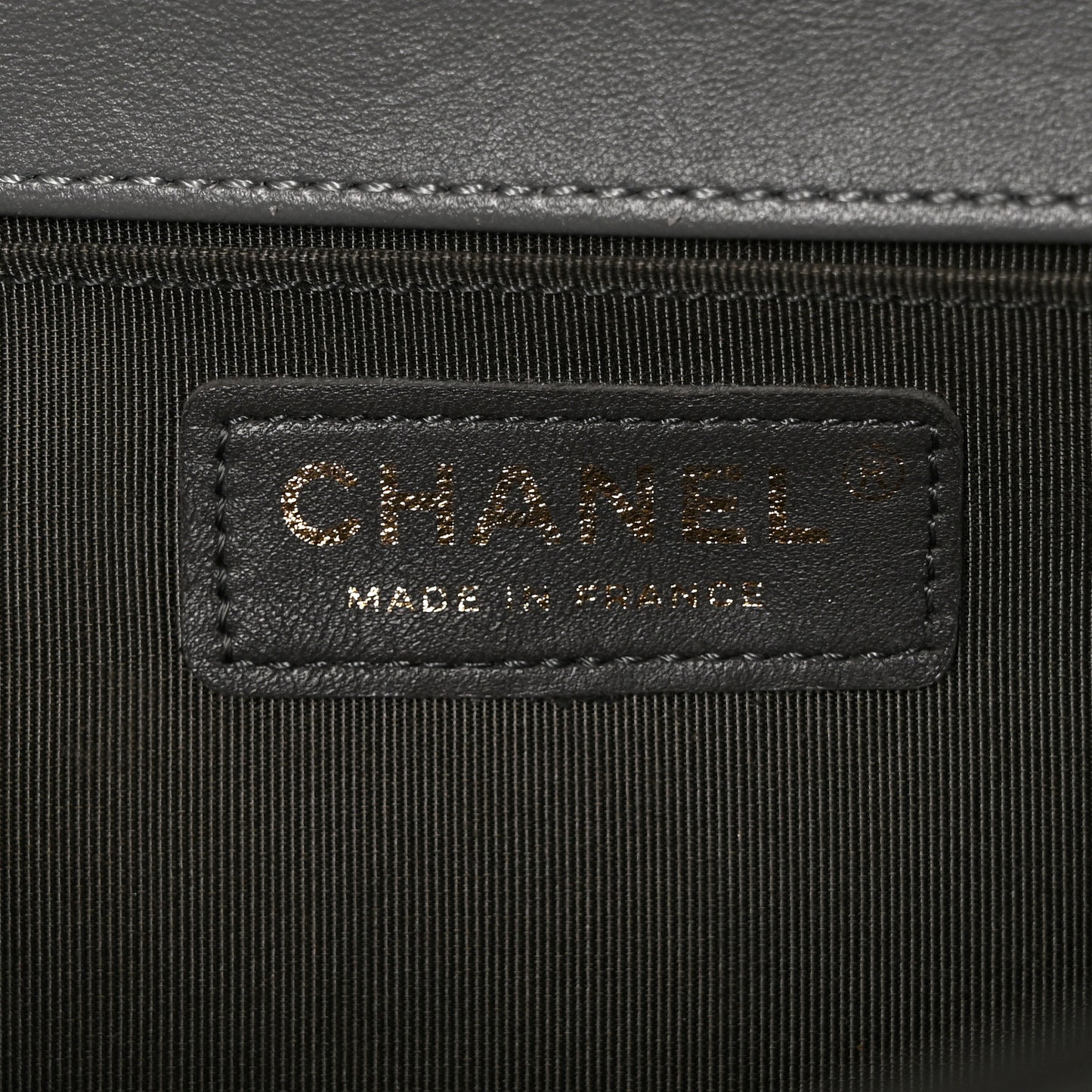 Lambskin Quilted Medium Boy Flap Dark Grey