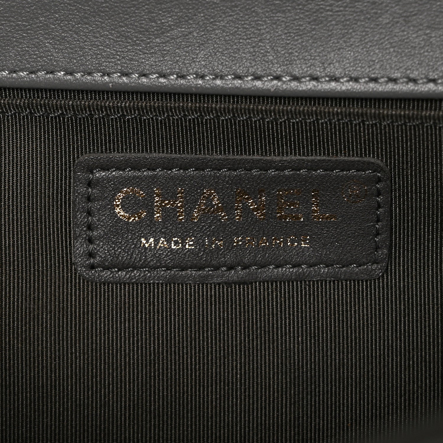 Chanel Lambskin Quilted Medium Boy Flap Dark Grey 5 of 9