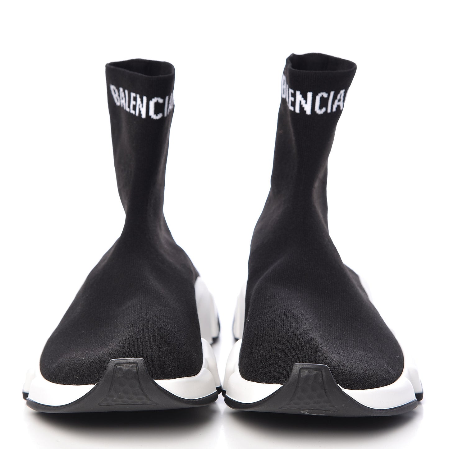 Neoprene Knit Womens Hi Speed Sneakers 38 Black White