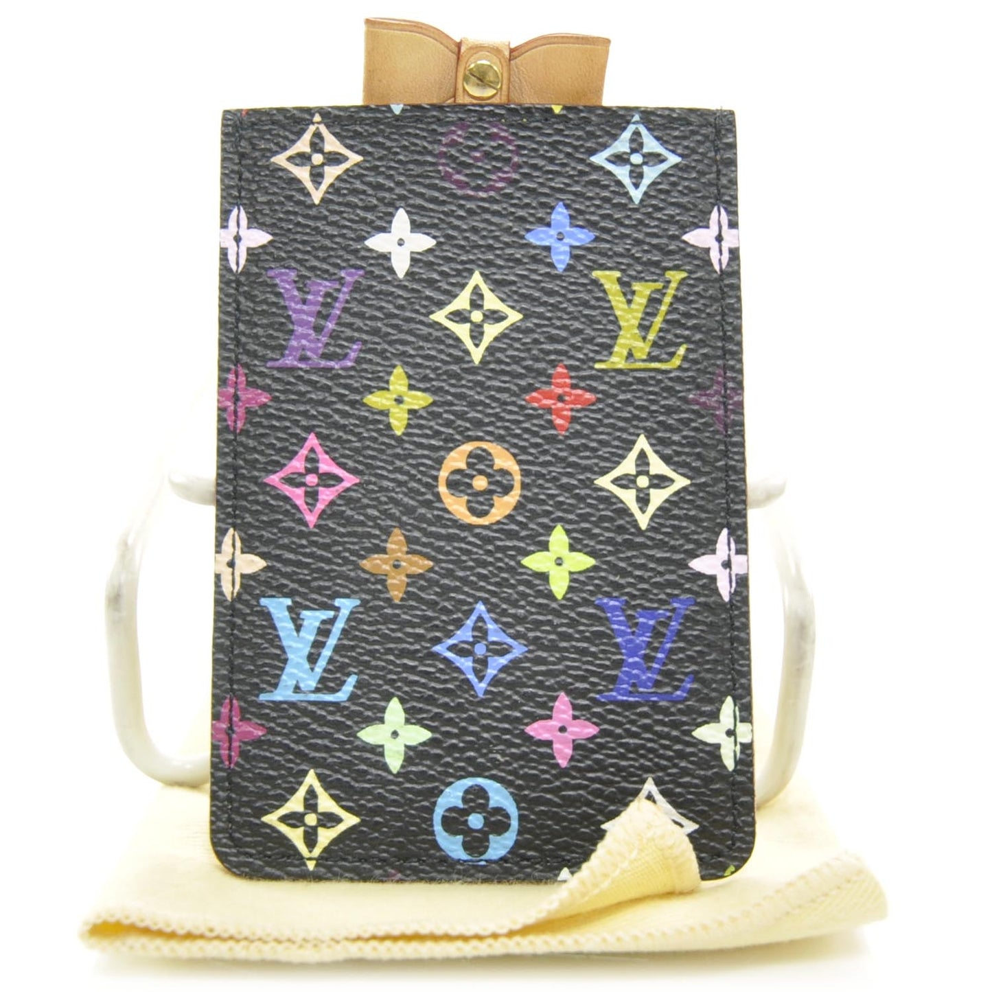 Monogram Multicolor Mirror and Case Pouch Black