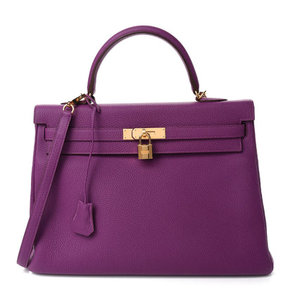 Hermes Togo Kelly Retourne 35 Anemone 1 of 12