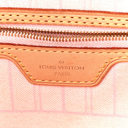 Louis Vuitton Damier Azur Neo Neverfull MM Rose Ballerine 8 of 13