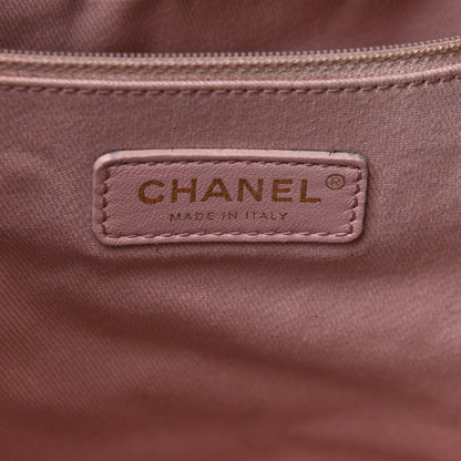 Chanel Canvas Chevron Cuba Patchwork Shopper Tote Khaki 6 of 10