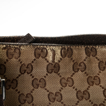 Gucci Monogram Large Flat Messenger Bag Dark Brown 4 of 7