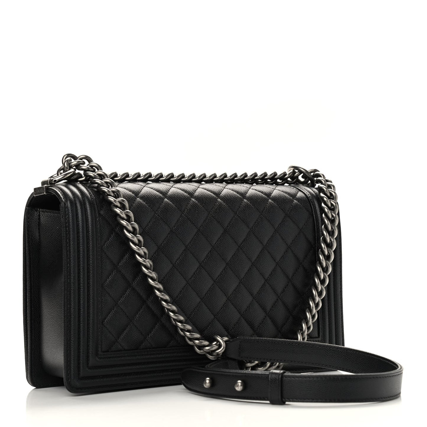 Caviar Quilted New Medium Boy Flap Black