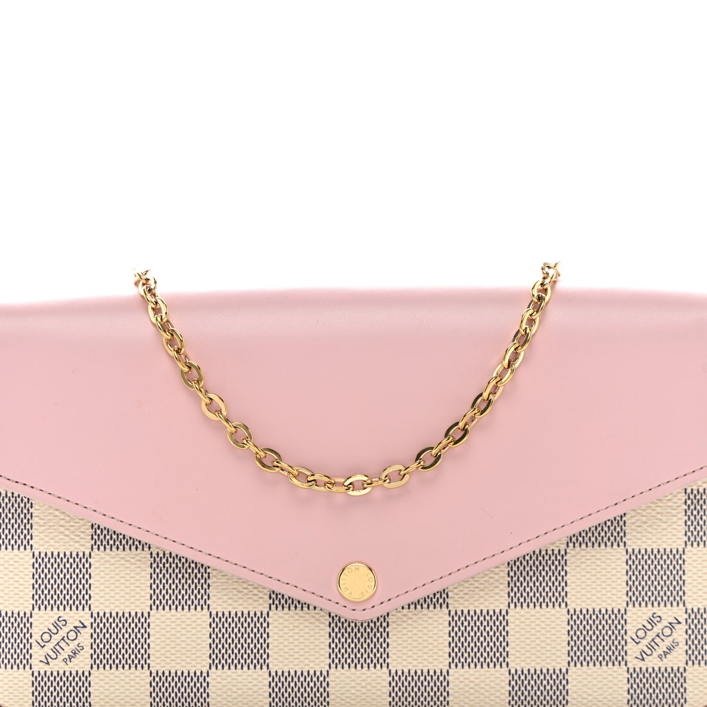 Damier Azur Calfskin Pochette Felicie Eau De Rose