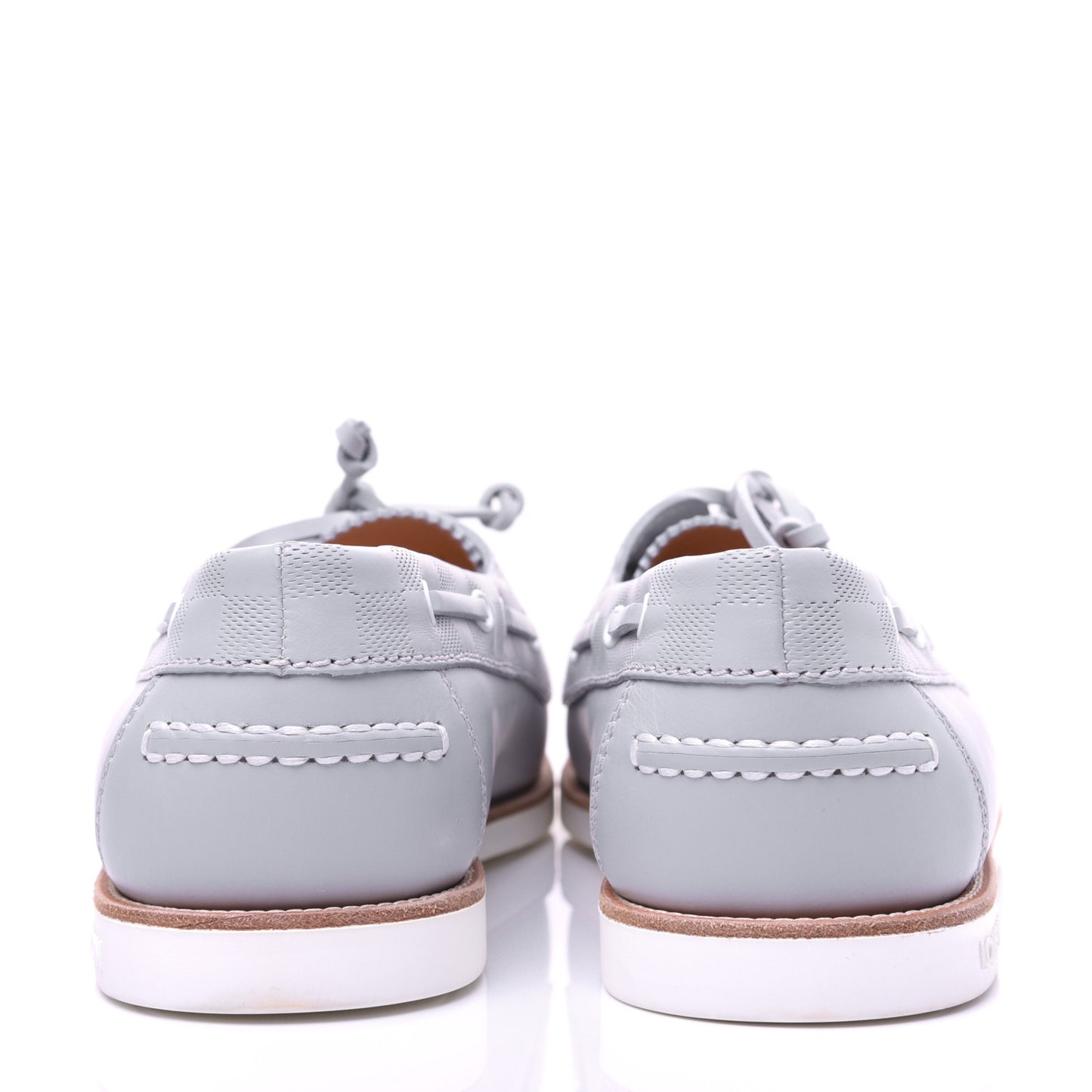 Damier Infini Mens Marina Bay Boat Shoes 11 Gris
