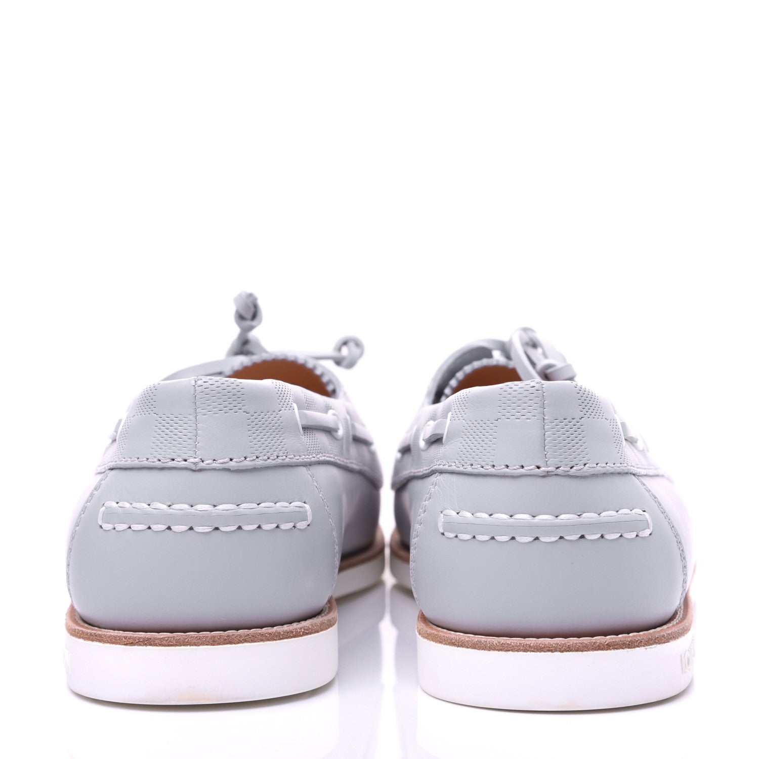 Louis Vuitton Damier Infini Mens Marina Bay Boat Shoes 11 Gris 4 of 12