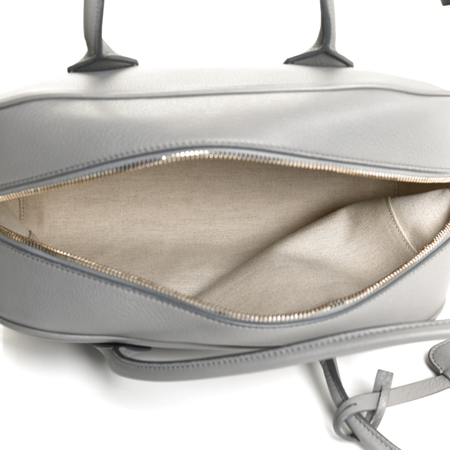 Soft Grain Calfskin Half Cube Bag Bright Cloud Grey