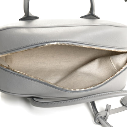 Burberry Soft Grain Calfskin Half Cube Bag Bright Cloud Grey 5 of 12