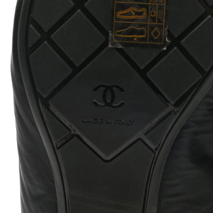 Chanel Mixed Fibers Lambskin Patent Calfskin Convertible High Boots 36.5 Black 6 of 16