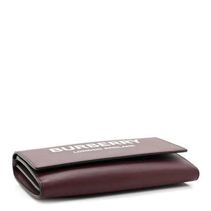 Burberry Calfskin Logo Hazelmere Wallet With Detachable Strap Deep Maroon 4 of 12