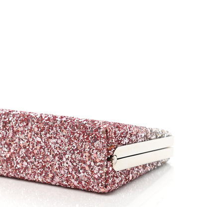 Jimmy Choo Coarse Glitter Celeste Clutch Pink Silver 9 of 9