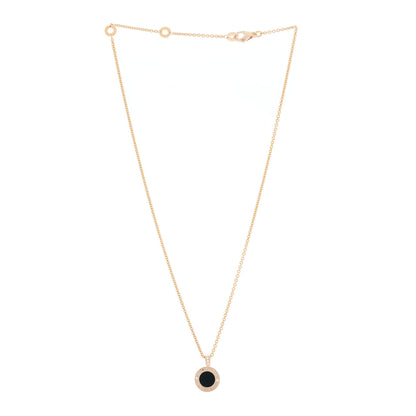 Bulgari 18K Rose Gold Diamond Black Onyx Mother of Pearl BVLGARI BVLGARI Pendant Necklace 2 of 7