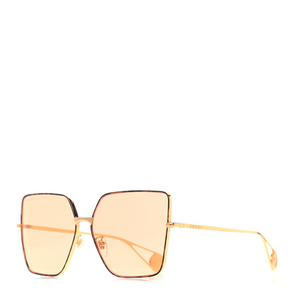Gucci Square Frame GG0436S Sunglasses Gold 1 of 8