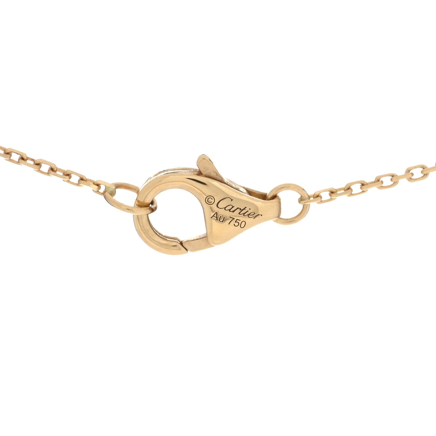 Cartier 18K Yellow Gold Diamond Mother of Pearl XS Amulette de Cartier Pendant Necklace 4 of 5