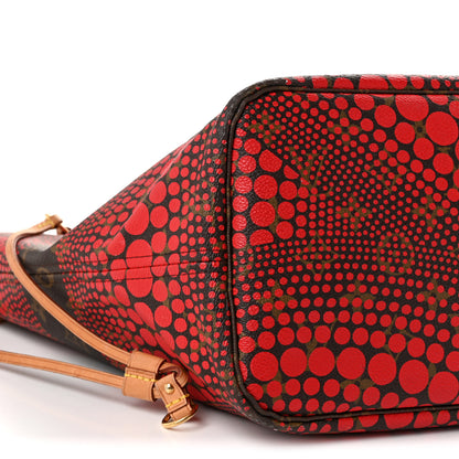 Louis Vuitton Monogram Kusama Waves Neverfull MM Red 9 of 10
