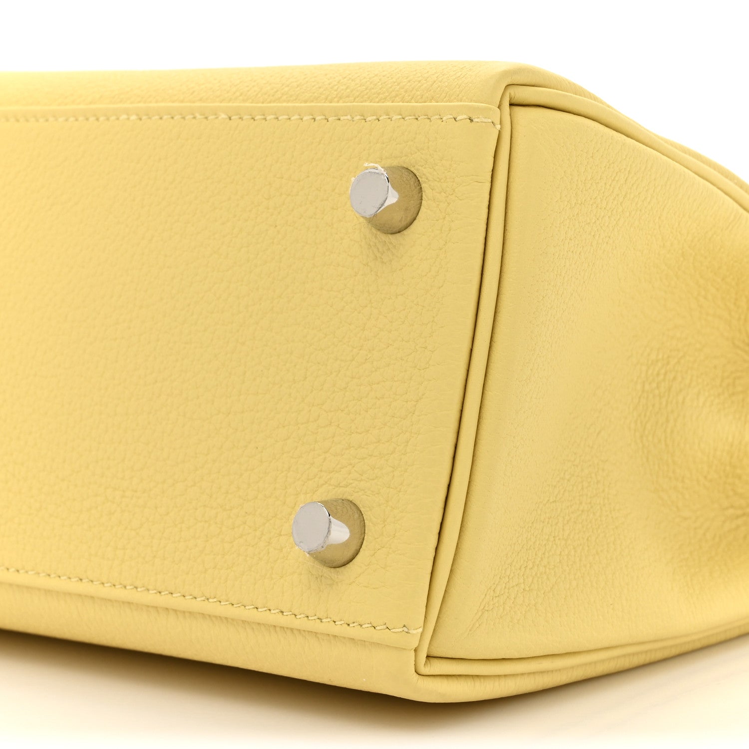 Hermes Taurillon Novillo Kelly Retourne 25 Jaune Poussin 9 of 11