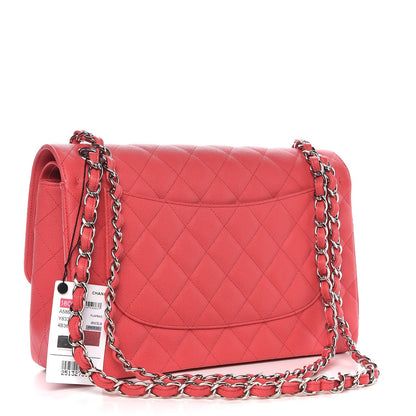 Chanel Caviar Quilted Jumbo Double Flap Dark Pink 3 of 8