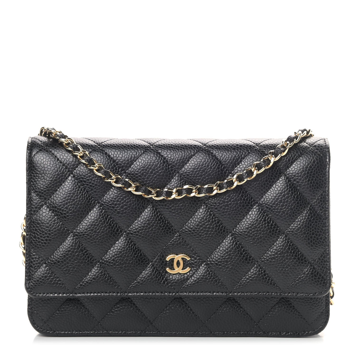 Chanel Caviar Quilted Wallet On Chain WOC Black 1 of 12