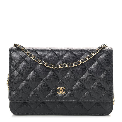 Chanel Caviar Quilted Wallet On Chain WOC Black 1 of 12