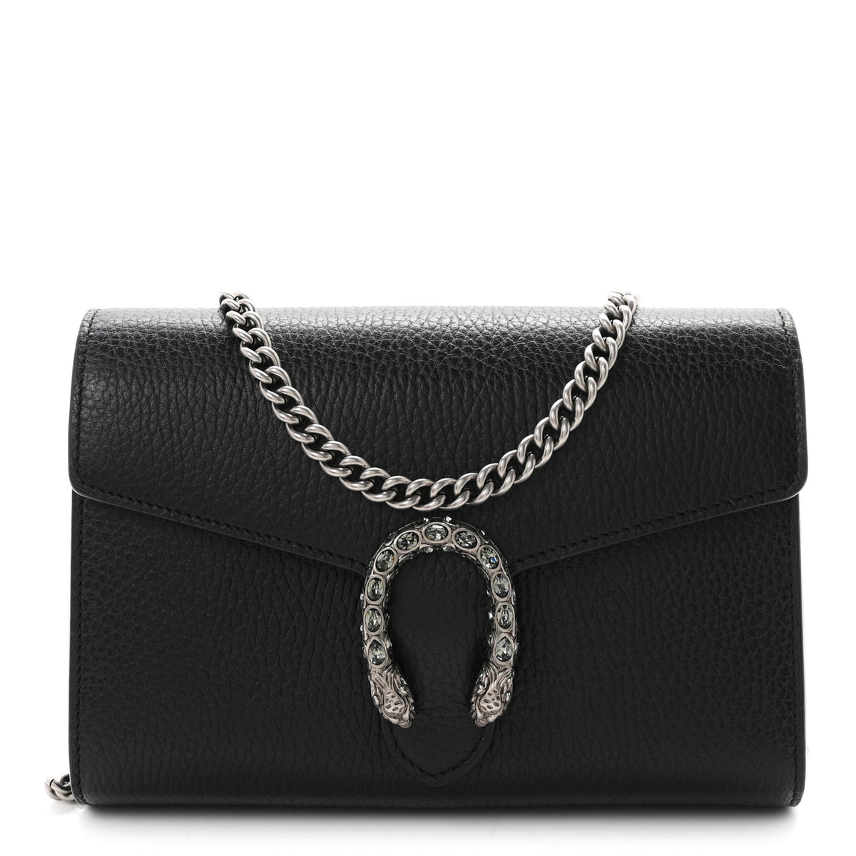 Gucci Calfskin Mini Dionysus Chain Wallet Black 1 of 11