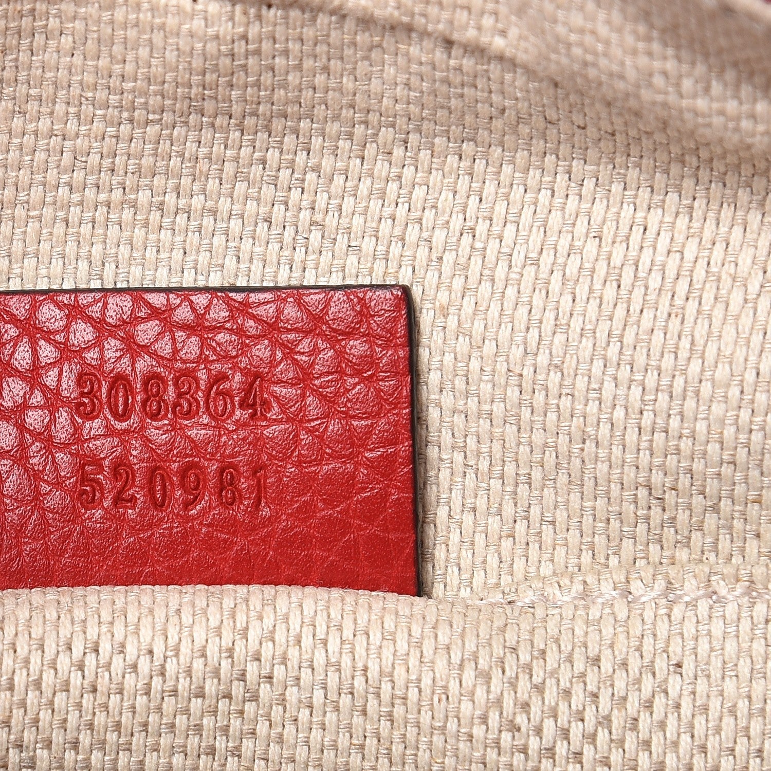 Gucci Pebbled Calfskin Small Soho Disco Bag Tabasco Red 7 of 7