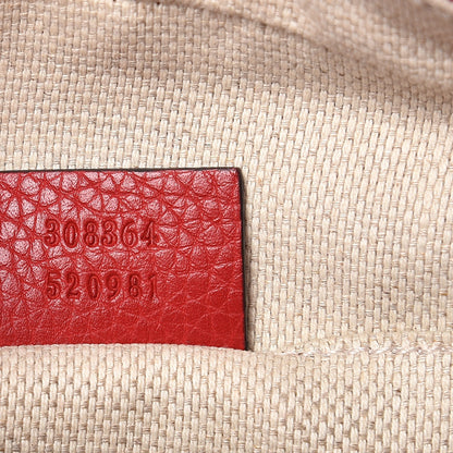 Gucci Pebbled Calfskin Small Soho Disco Bag Tabasco Red 7 of 7