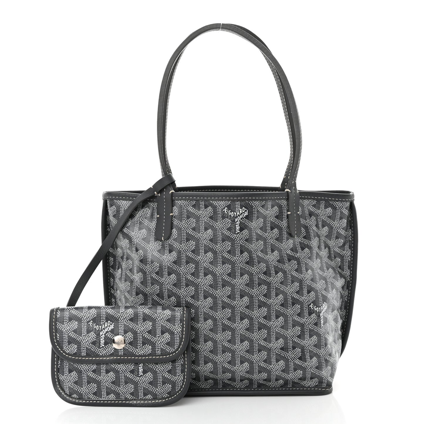 Goyardine Reversible Mini Anjou Grey