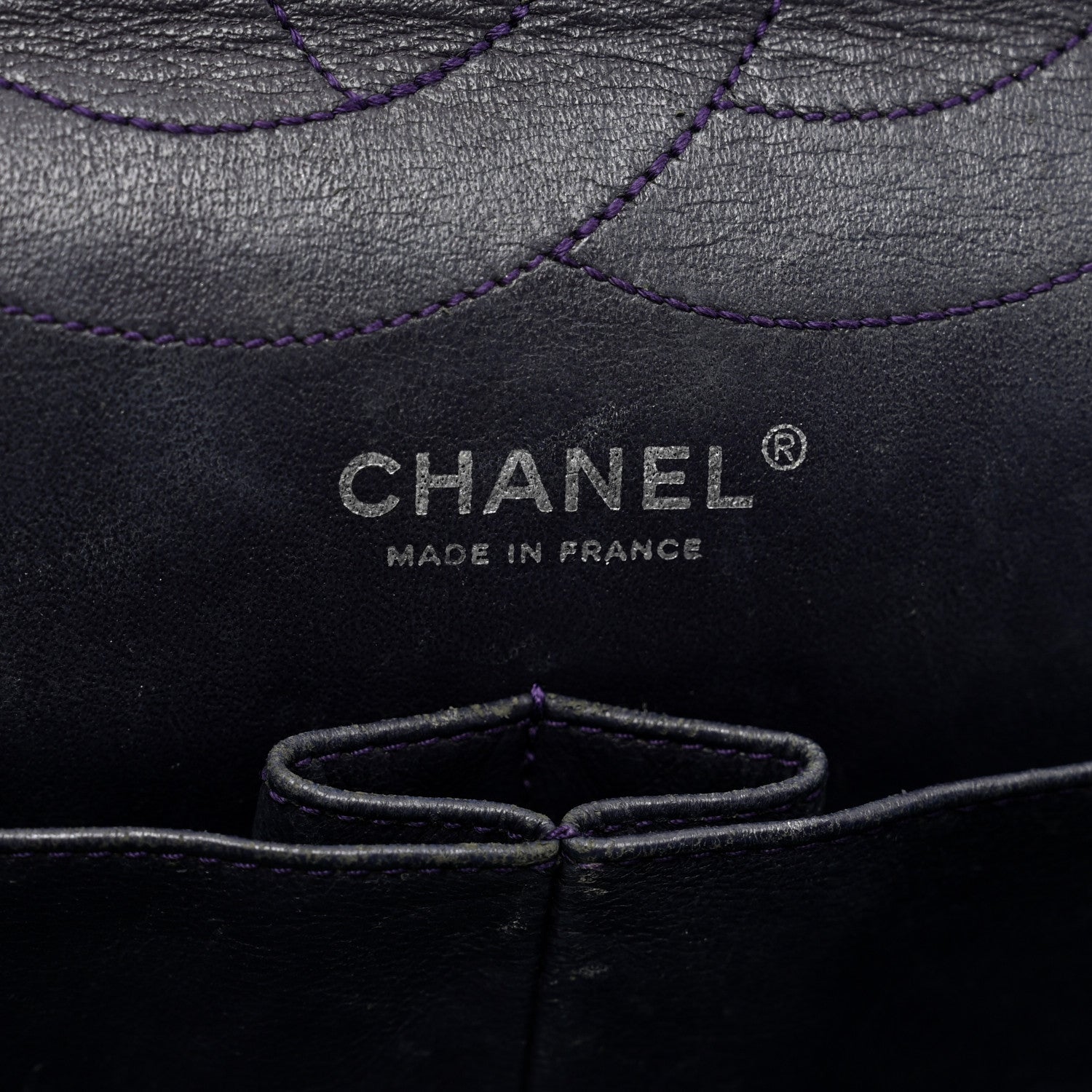 Chanel Aged Calfskin Quilted 2.55 Reissue 227 Flap Dark Purple 7 of 11