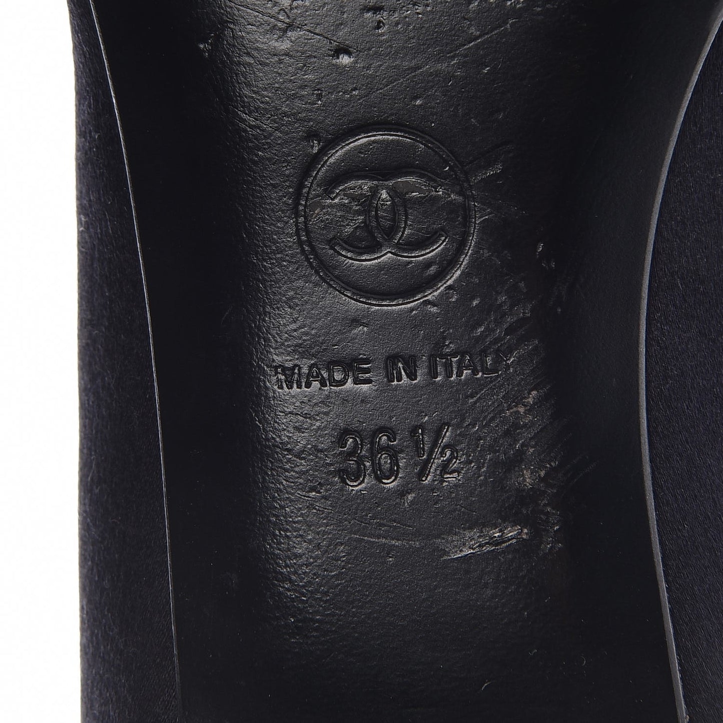 Satin Pearl CC Loafers 36.5 Black