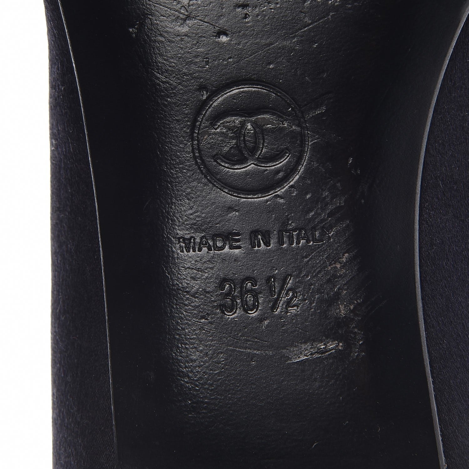 Chanel Satin Pearl CC Loafers 36.5 Black 8 of 10