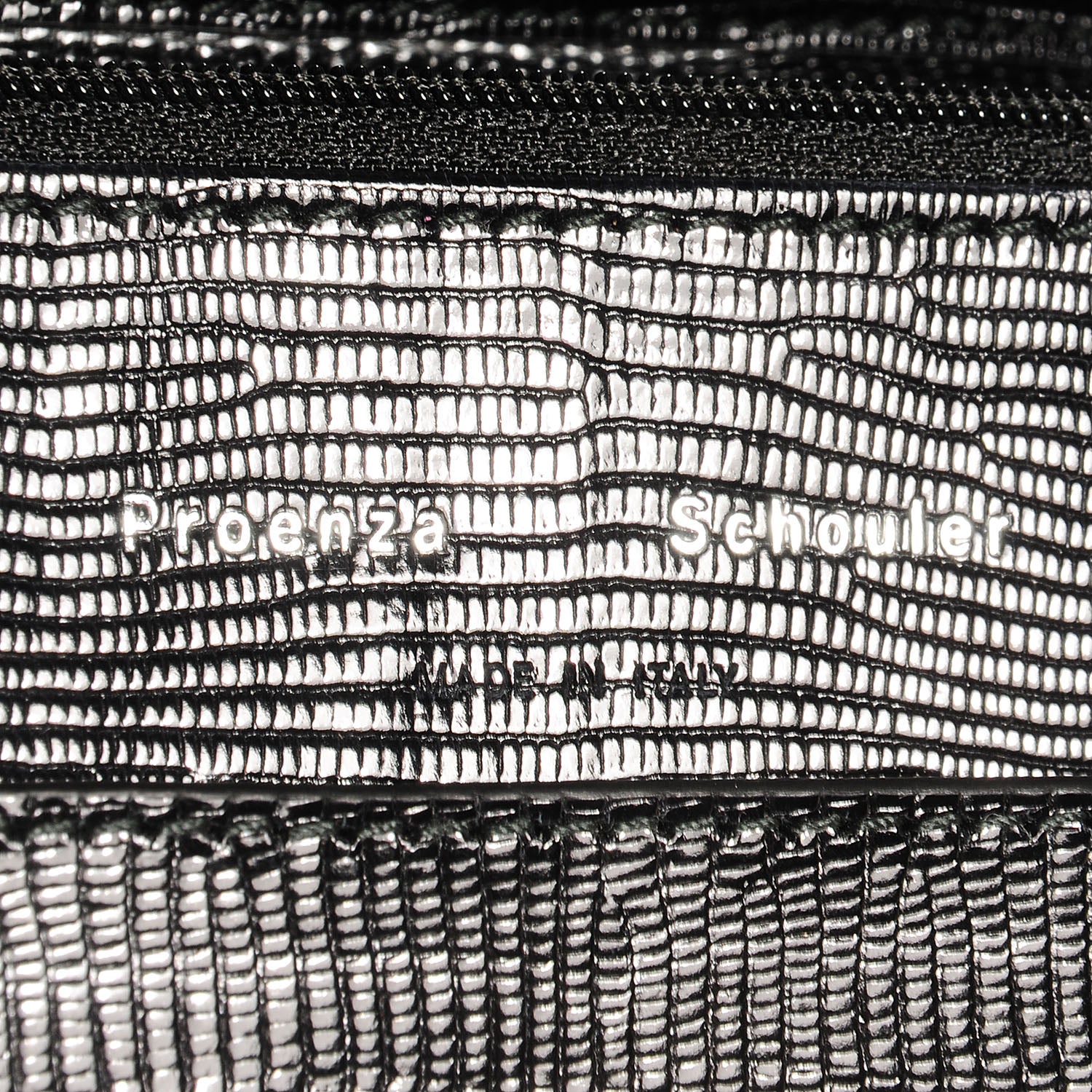 Proenza Schouler Lizard Printed PS1 Large Chain Wallet Black 6 of 6