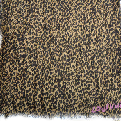 Louis Vuitton Cashmere Silk Leopard Etole Stole 2 of 5