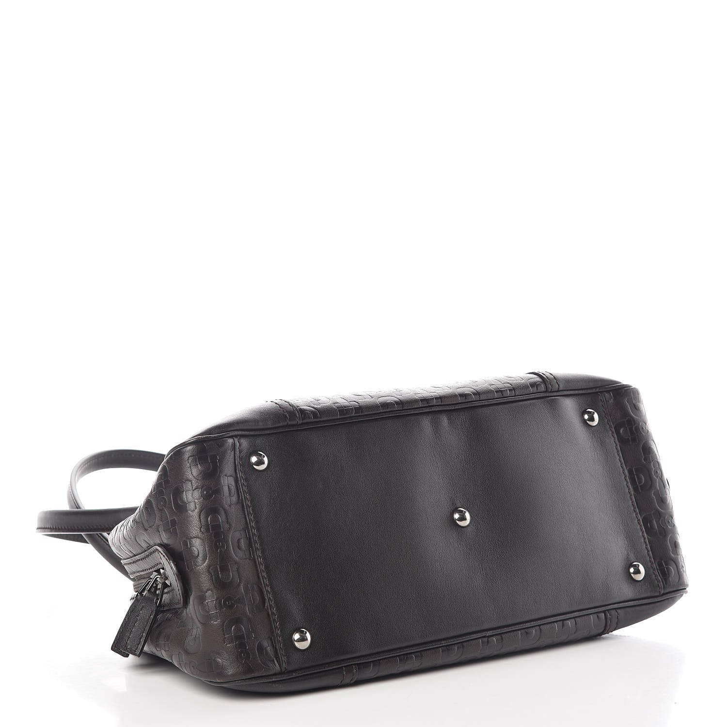 Gucci Calfskin Horsebit Embossed Princy Boston Black 4 of 9
