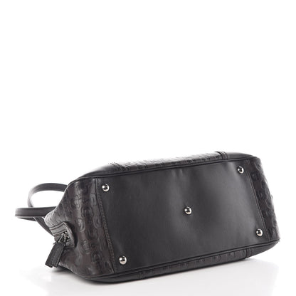 Gucci Calfskin Horsebit Embossed Princy Boston Black 4 of 9
