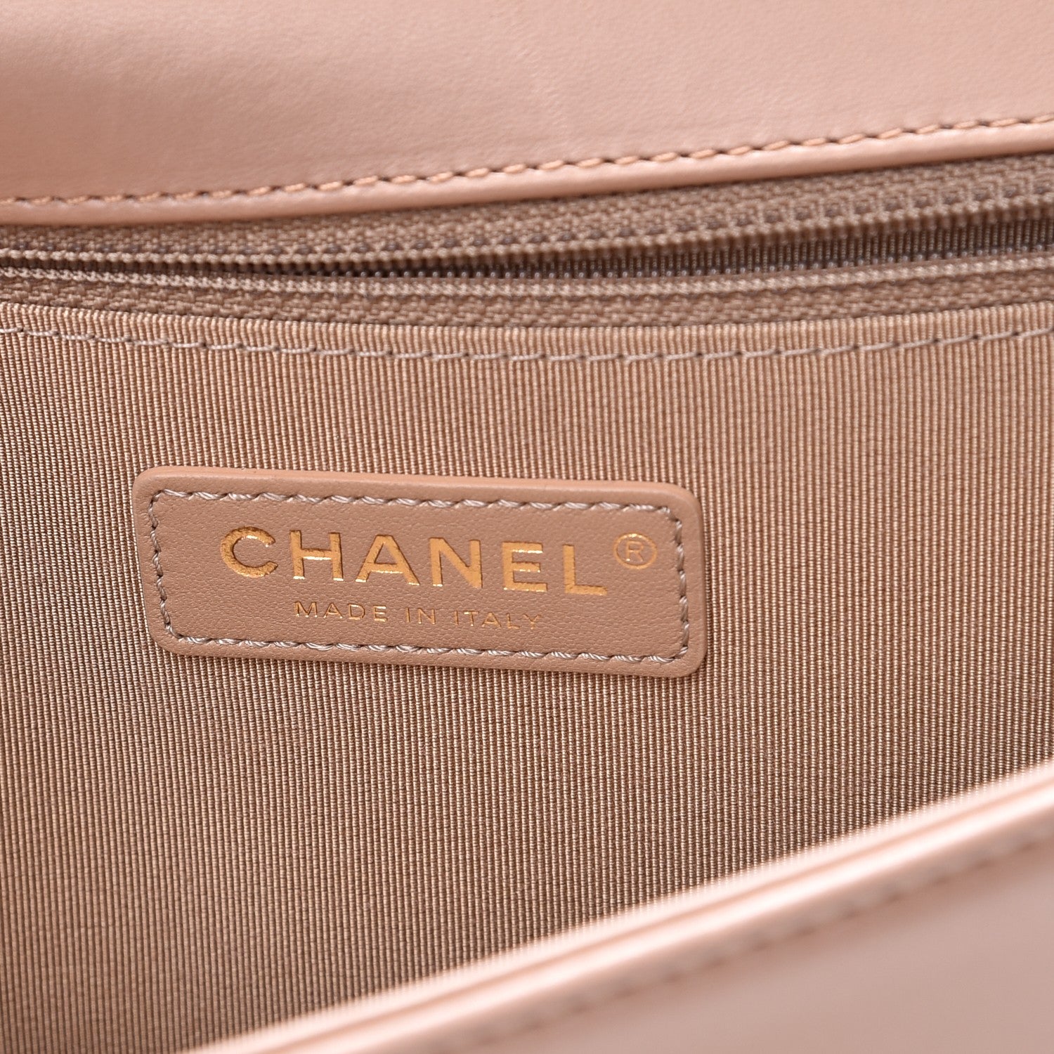 Chanel Calfskin Chevron New Medium Boy Flap Beige 5 of 8