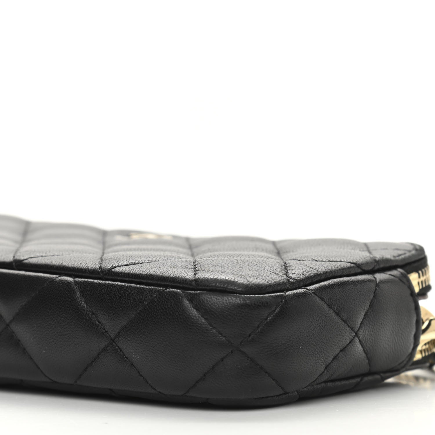 Chanel Lambskin Quilted Small Clutch With Chain Black 10 of 11
