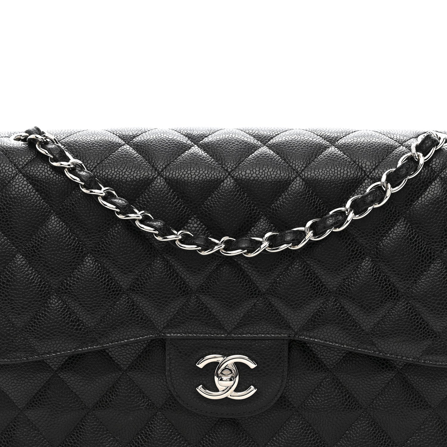 Chanel Caviar Quilted Jumbo Double Flap Black 8 of 11