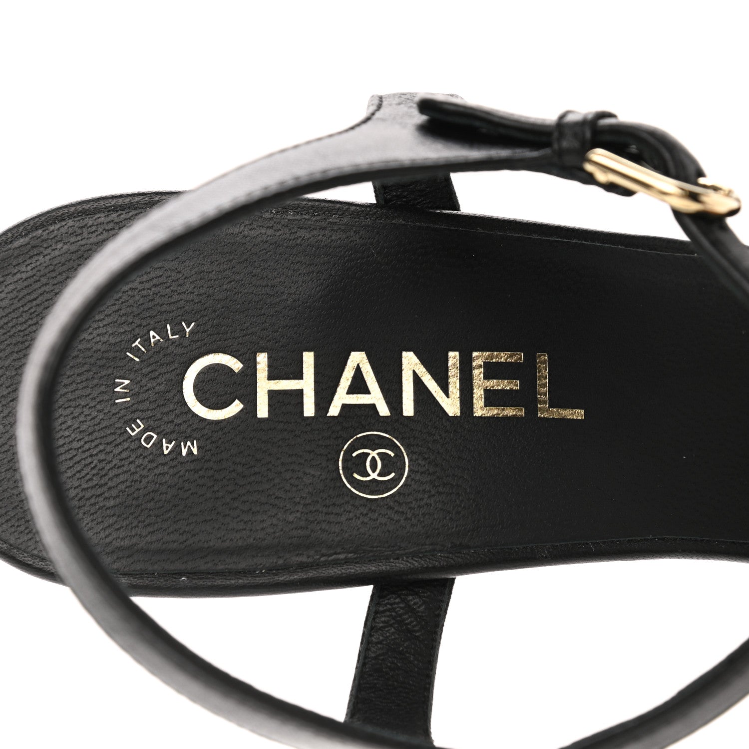Chanel Lambskin Lucite CC Wedge Sandals 41 Black 7 of 9