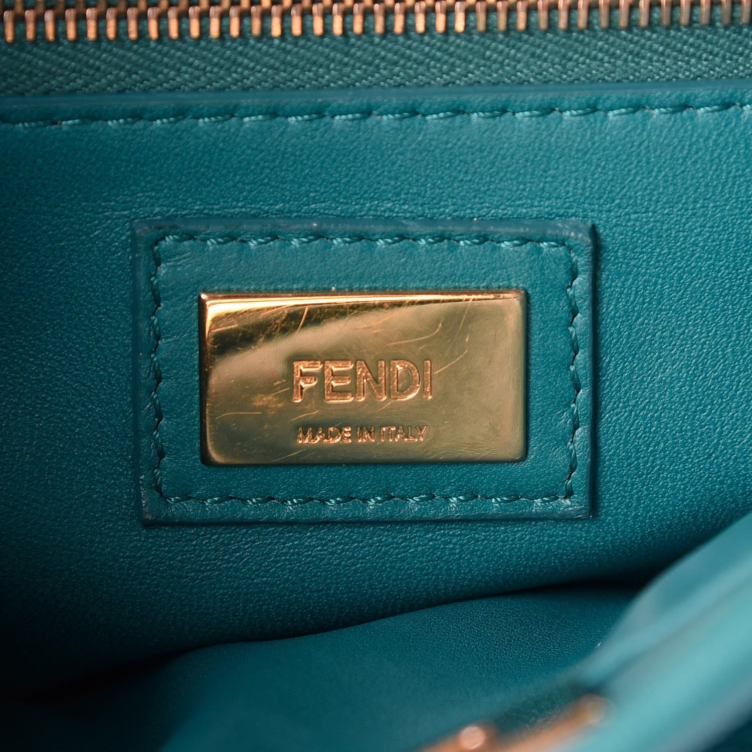 Fendi Nappa Mini Peekaboo Iconic Satchel Lago 7 of 12