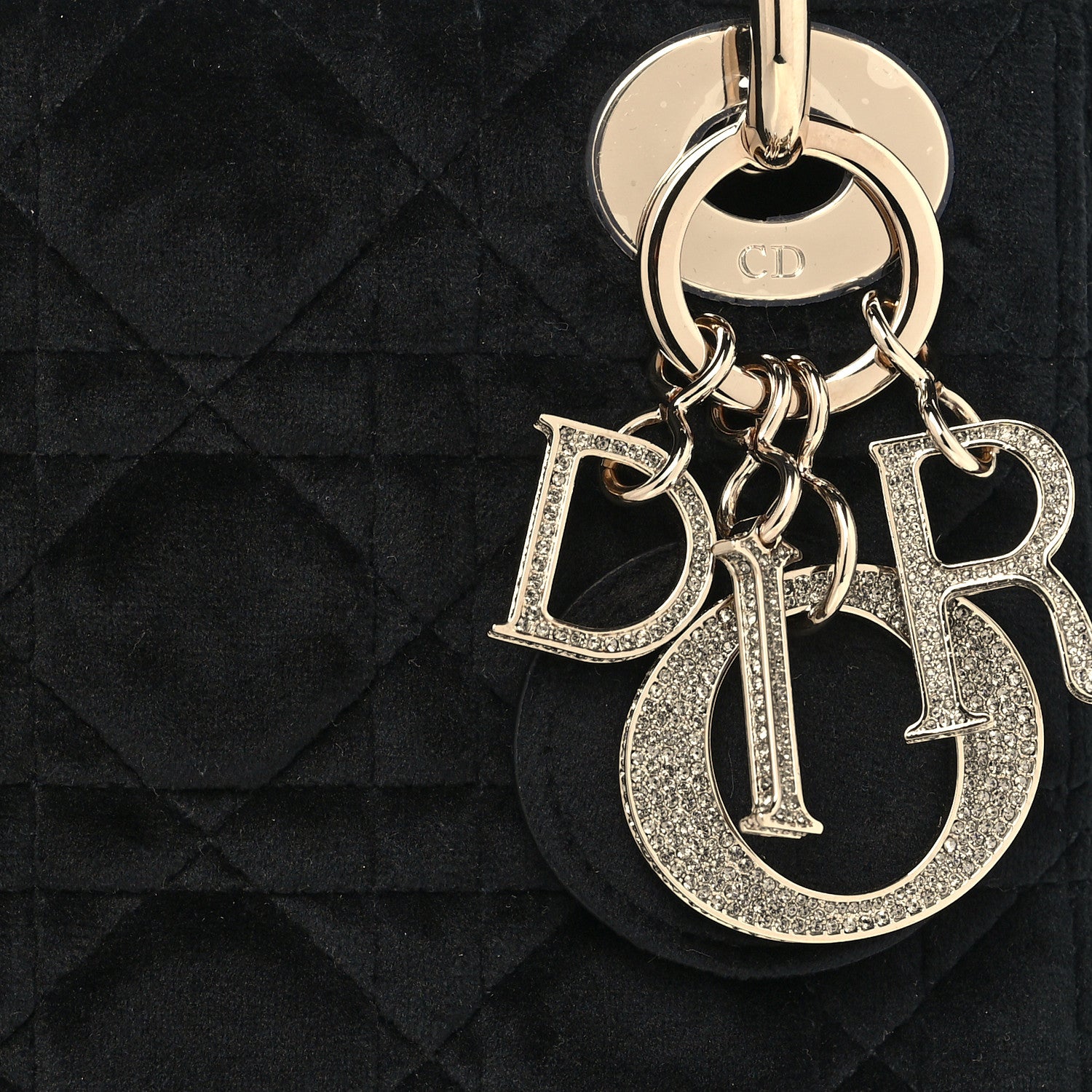 Christian Dior Velvet Mini Lady Dior Black 8 of 11