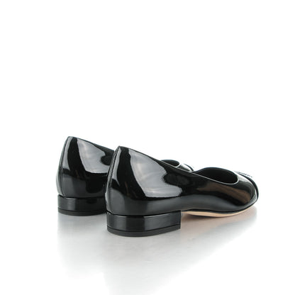 Chanel Patent Calfskin CC Cap Toe Flats 35 Black 4 of 7