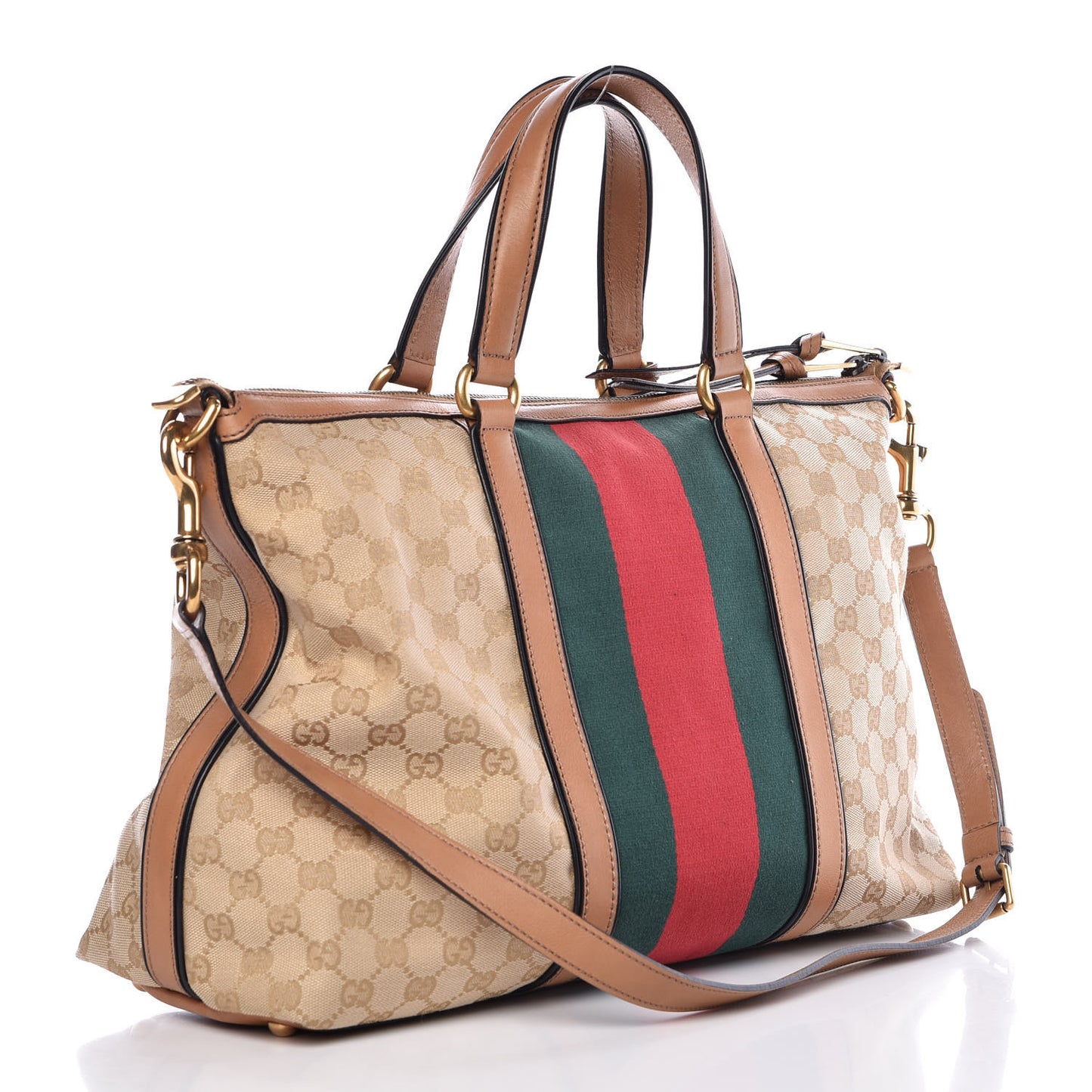 Monogram Web Medium Rania Top Handle Bag Sand