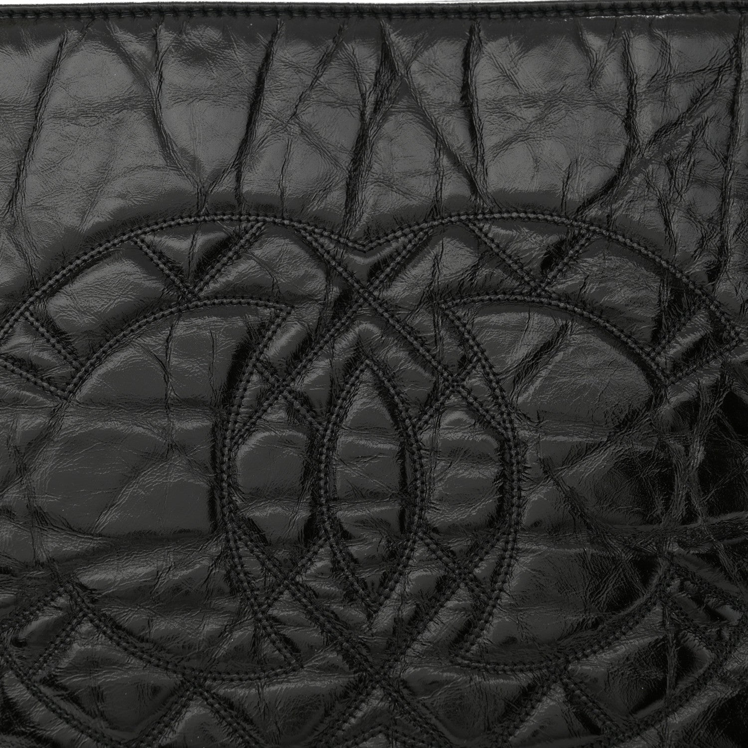 Chanel Shiny Aged Calfskin Quilted Small Shopping Bag Black 8 of 11