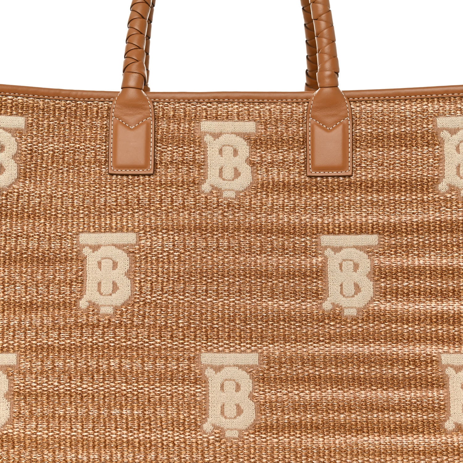 Burberry Raffia Calfskin Large Freya Tote Natural 7 of 11