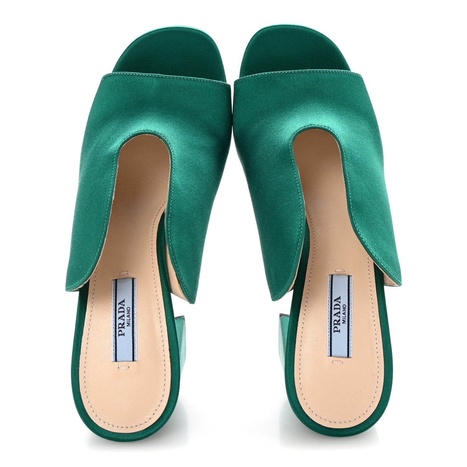 Prada Raso 90mm Slide Sandals 37 Mango 2 of 8